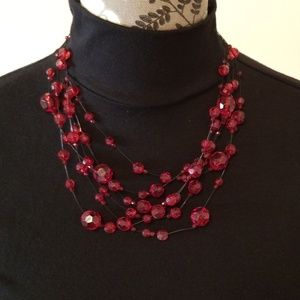 Red Beaded Necklace